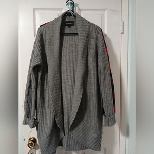 2- Women's Ambience Apparel Sweaters In Grey and Burgandy. Large